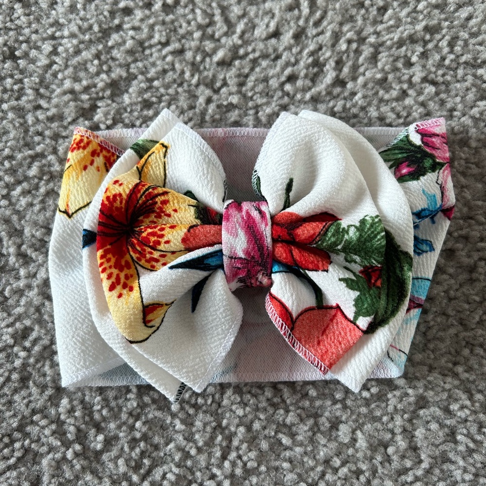 Flower hair bow